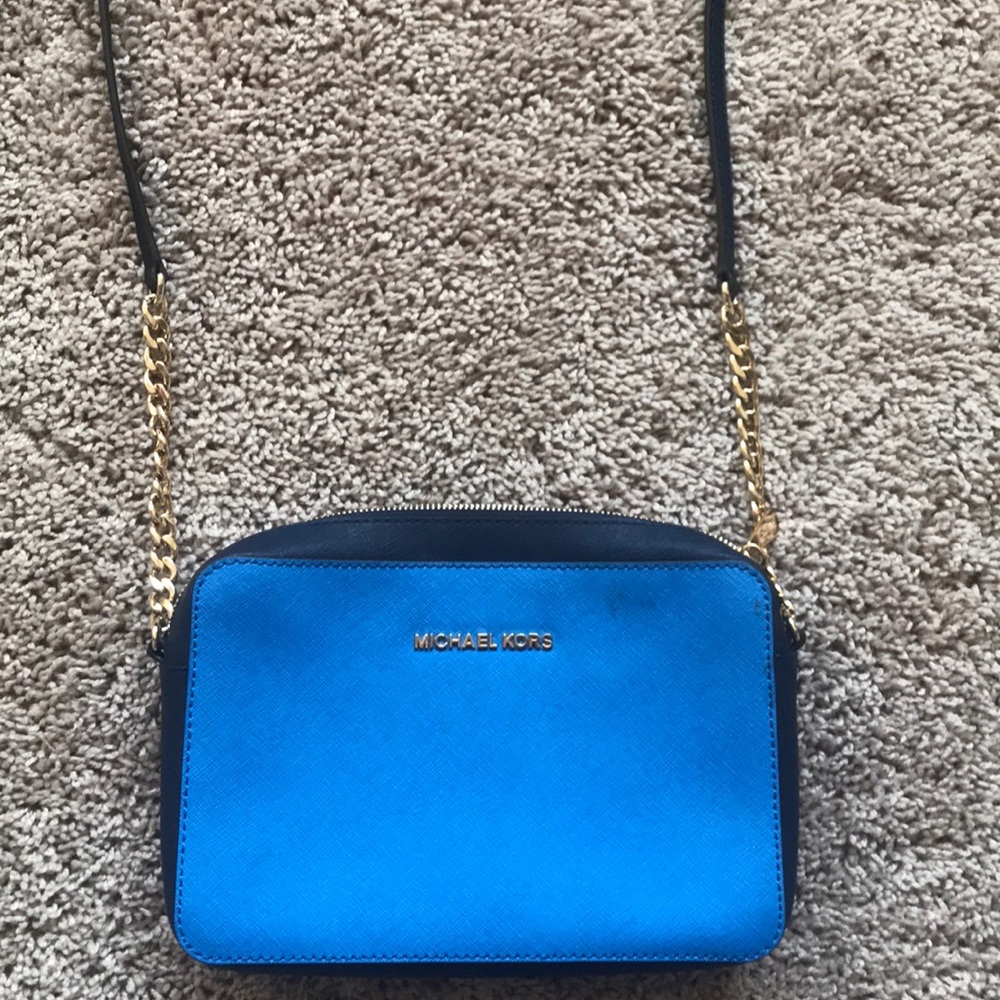 Michael Kors Blue Satchel. - Picture 1 of 6